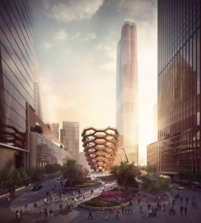 纽约哈德逊广场网红巨型钢结构公共景观楼梯Vessel设计/Heatherwick Studio
