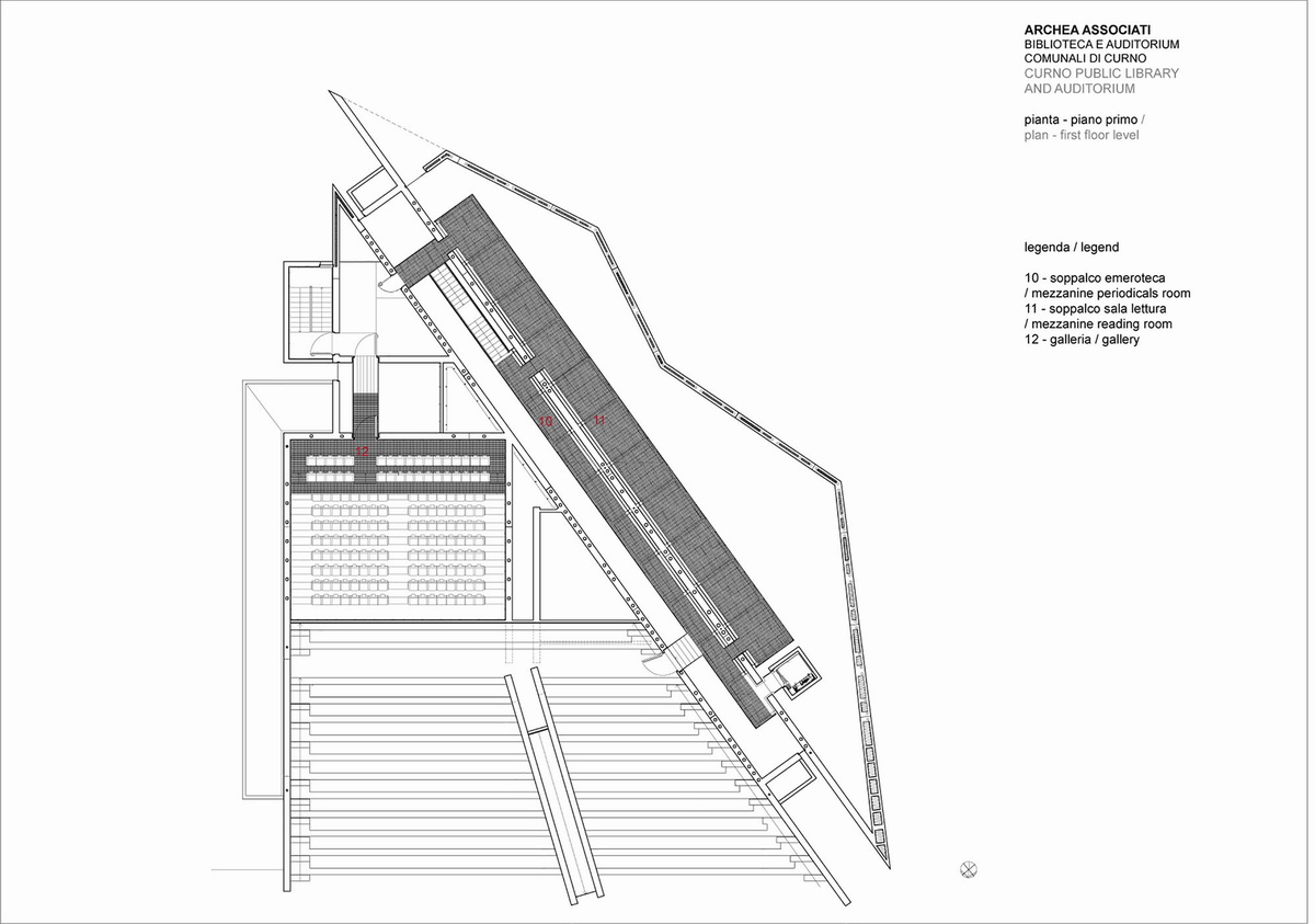 意大利贝加莫科尔诺公共图书馆和礼堂建筑设计/Archea Associati