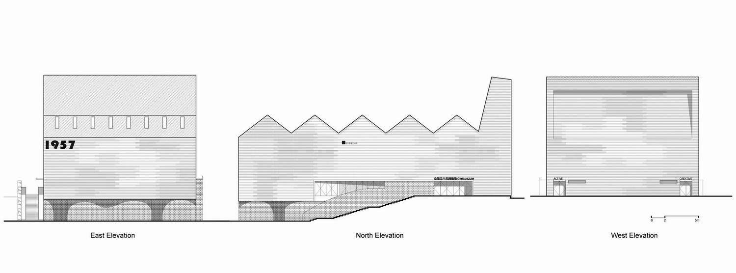 岳陽縣第三中學風雨操場兼報告廳建筑設計/SUP素樸建筑工作室