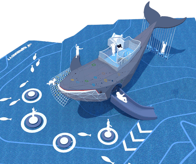 青岛金地自在城鲸鱼主题儿童游乐场设计/安道设计