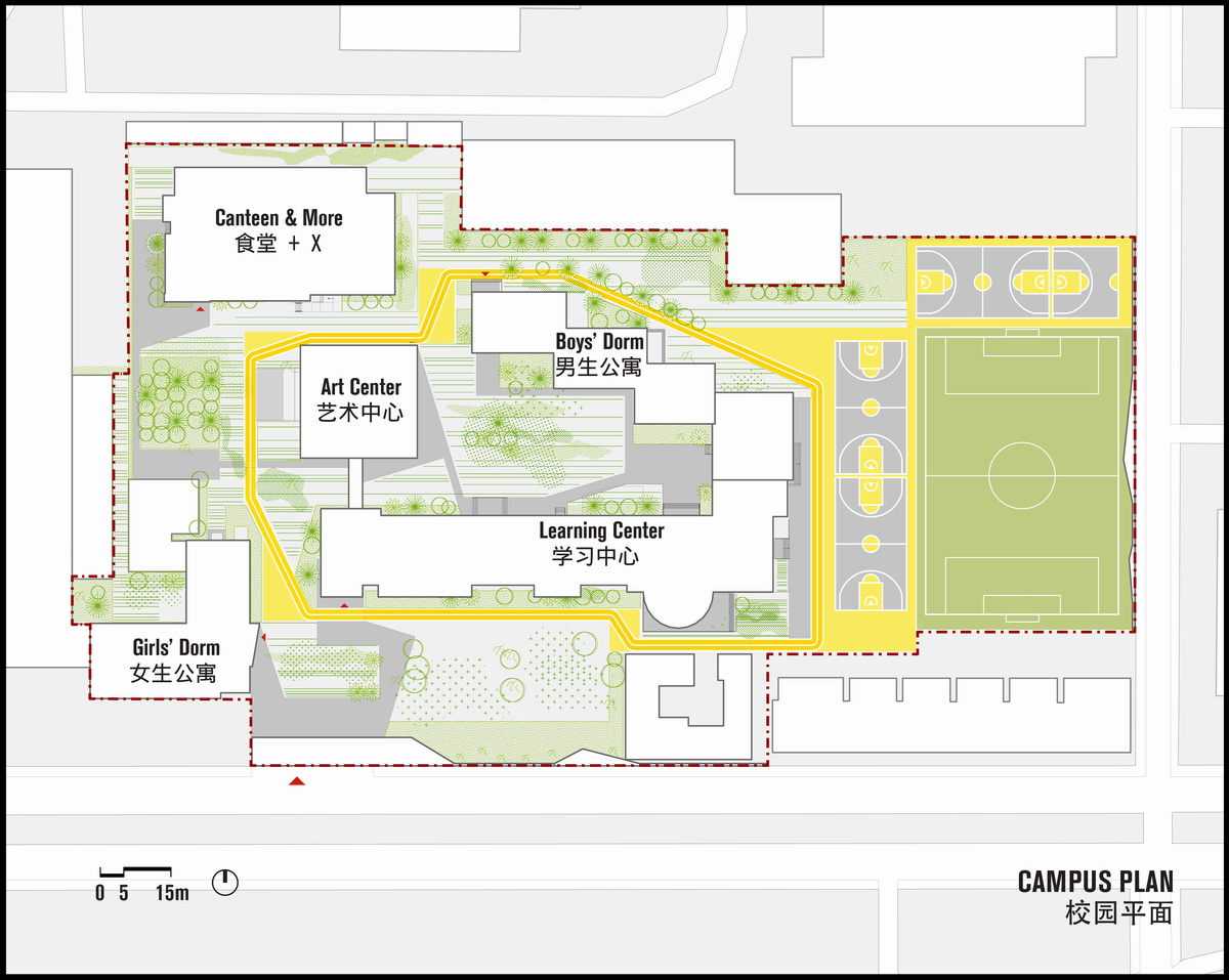 北大附中及朝阳未来学校校园景观改造设计/Crossboundaries