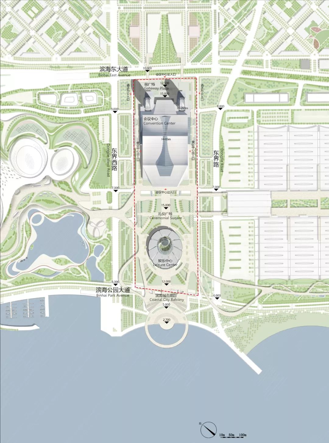 厦门市“一场两馆、新会展中心” 建筑方案设计及片区概念性城市设计中标方案/筑境设计