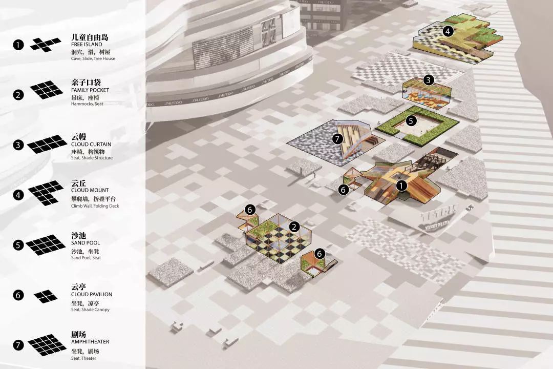 Tetris广场—万科云城二期A地块万科广场景观设计/Lab D+H