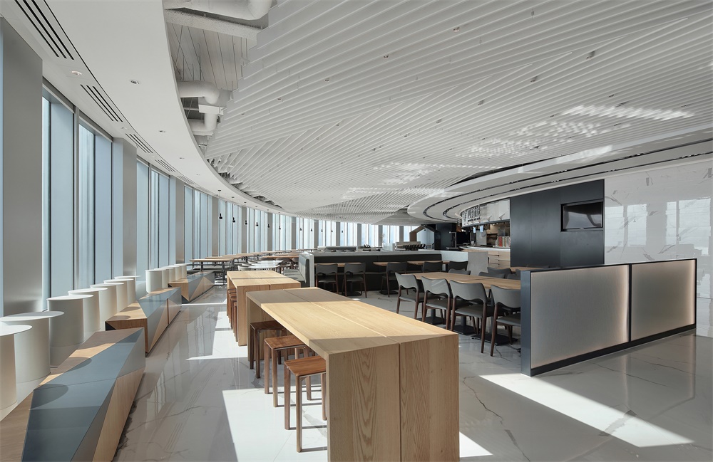 OPPO深圳湾总部员工餐厅室内设计/叁上叁设计