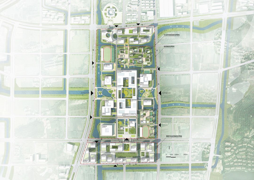 杭州中法航空大学整体校园规划设计 / 海茵建筑