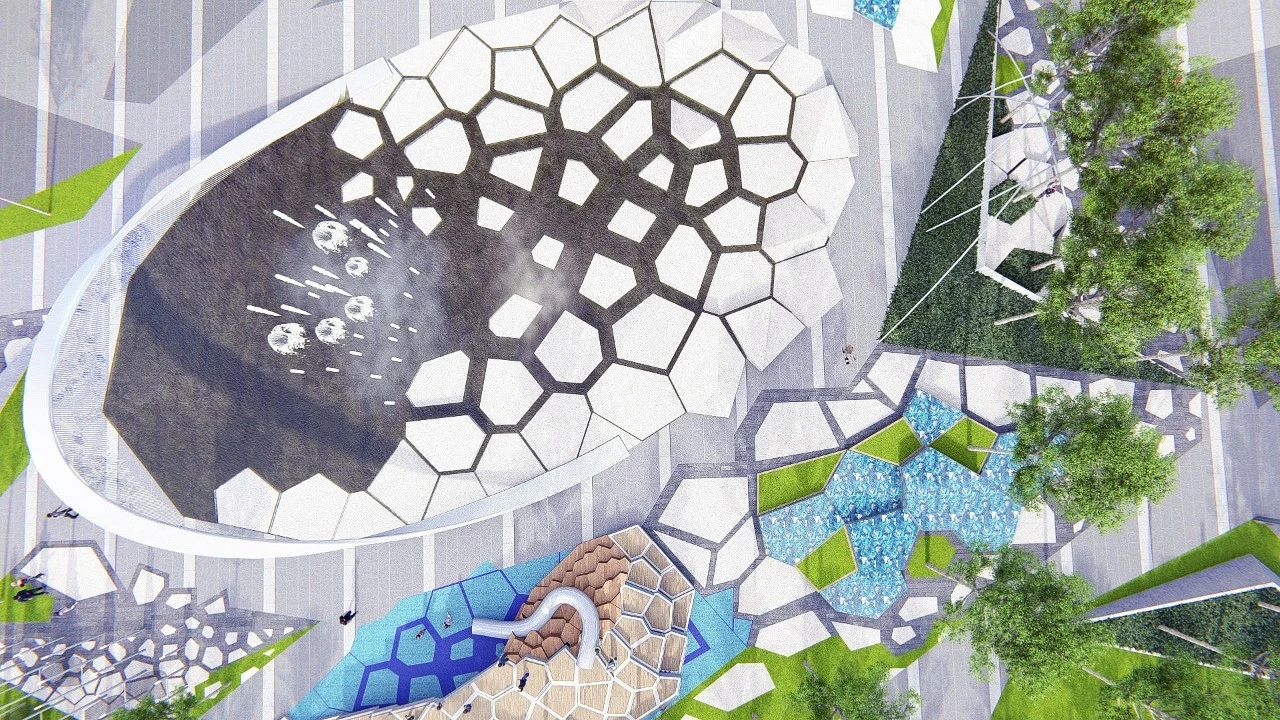 绿地东北亚国博城城市展厅 建筑设计 /  荷于景观