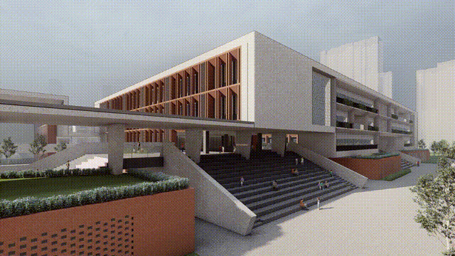 安徽 九年一贯制学校  建筑设计 / 厚石设计