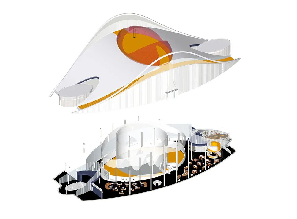 廊坊三叶公园营销体验中心——Instant Peak未来舱  建筑设计 /  Wutopia Lab