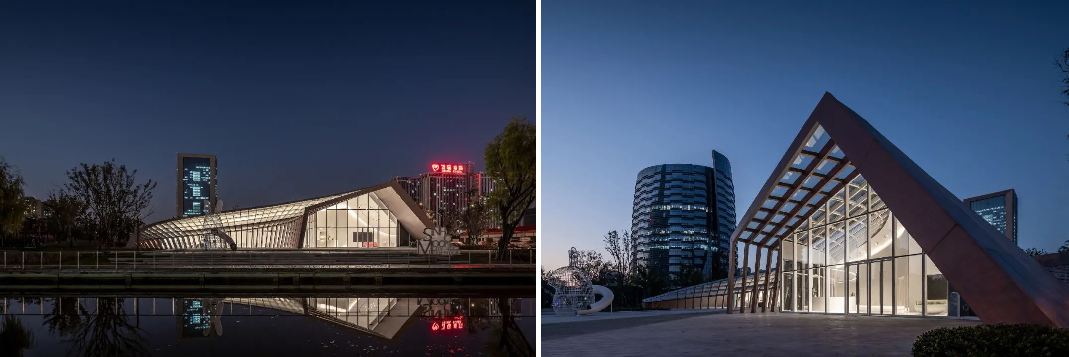 能达云+星湖月城市展厅  建筑设计 /   大小建筑