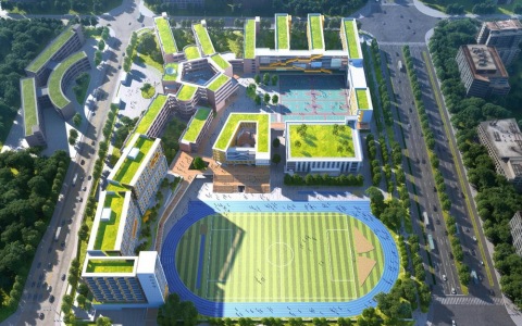 佛山 龙江中学“一校一区”扩建工程  建筑设计 / 华艺设计